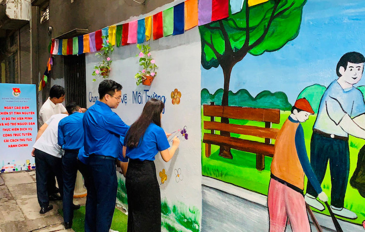 Chiến sĩ tình nguyện Thủ đô vì đô thị văn minh