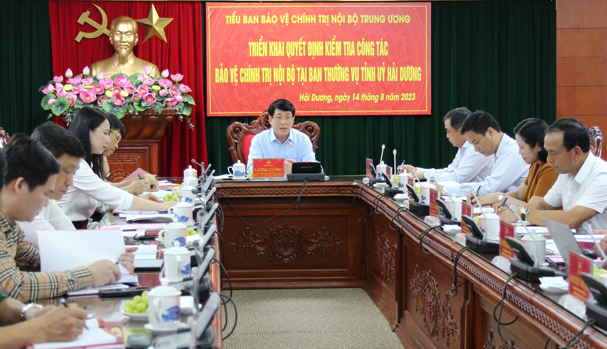 Kiểm tra công tác bảo vệ chính trị nội bộ tại Hải Dương