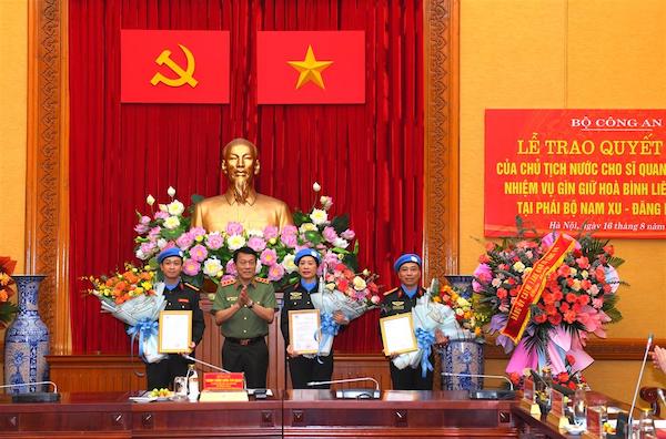 Bộ Công an cử 3 sĩ quan tham gia hoạt động gìn giữ hòa bình Liên hợp quốc