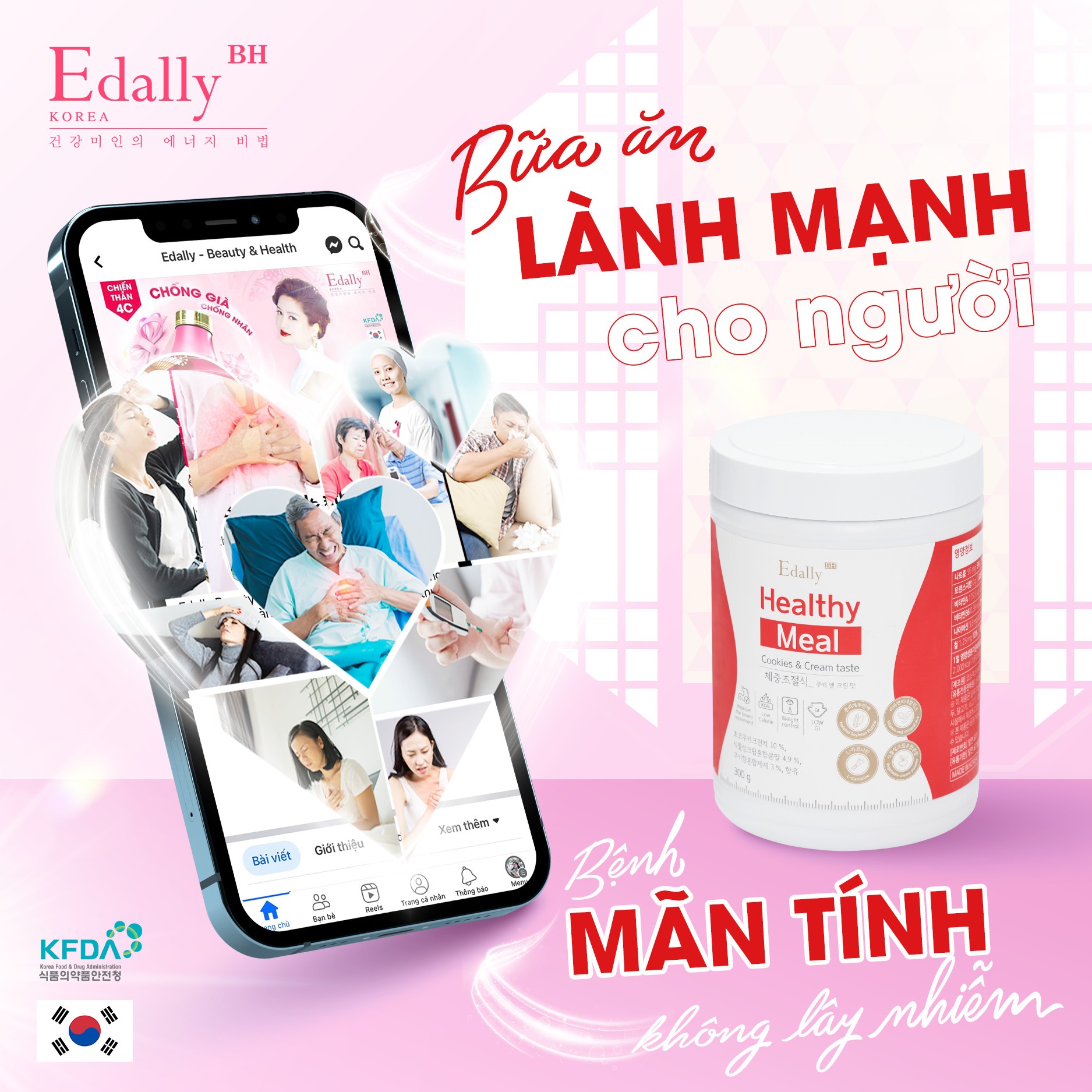 Healthy Meal Dinh dưỡng lành mạnh cho người bệnh mãn tính không lây nhiễm