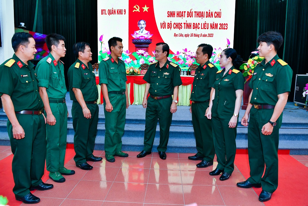Bộ CHQS Bạc Liêu Nâng cao chất lượng sinh hoạt đối thoại dân chủ