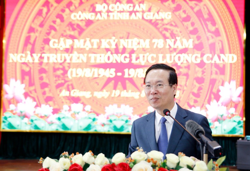 Chủ tịch nước thăm và làm việc với Công an tỉnh An Giang