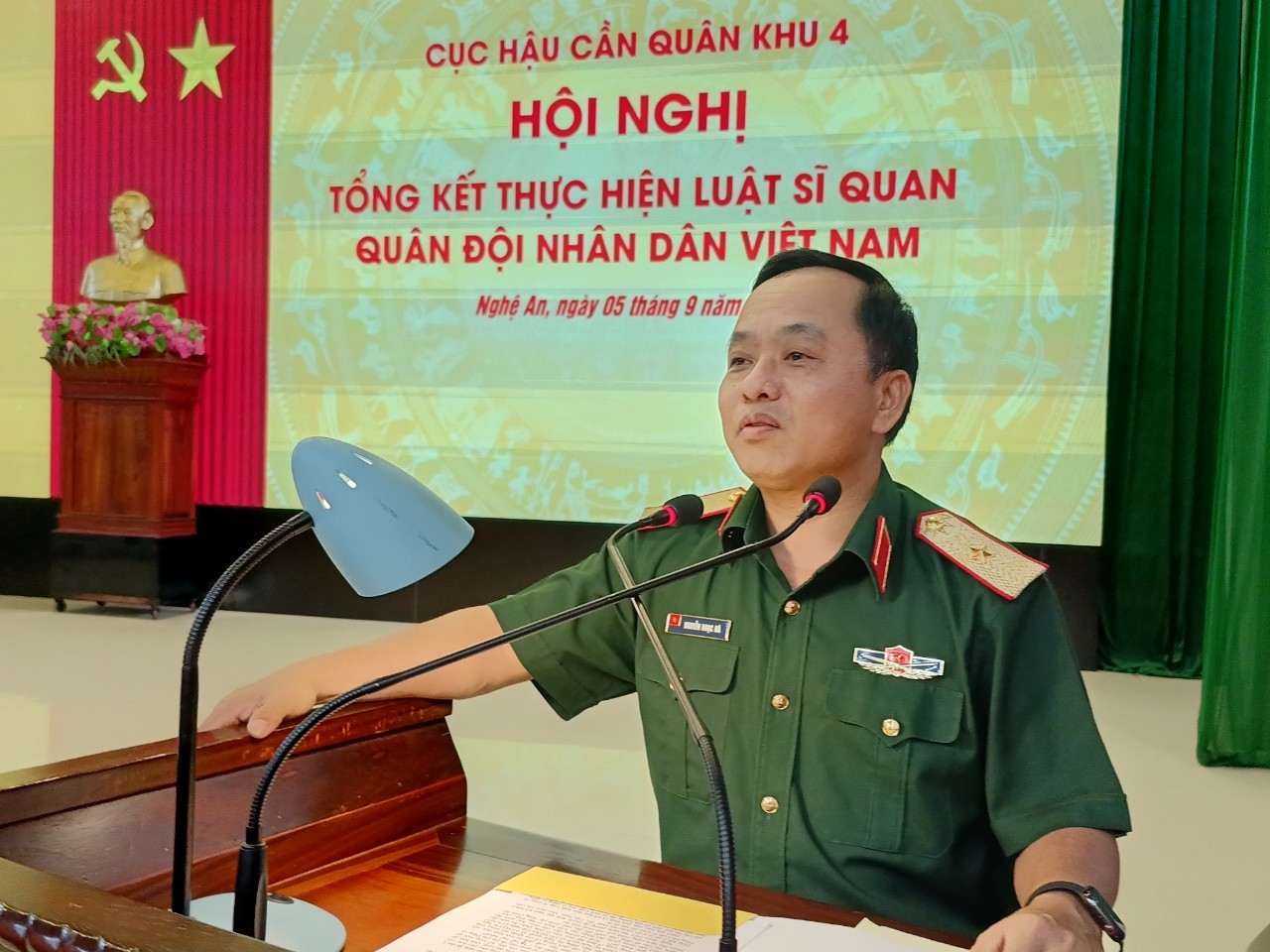 Cục Hậu cần Quân khu 4 tổng kết thực hiện Luật Sĩ quan