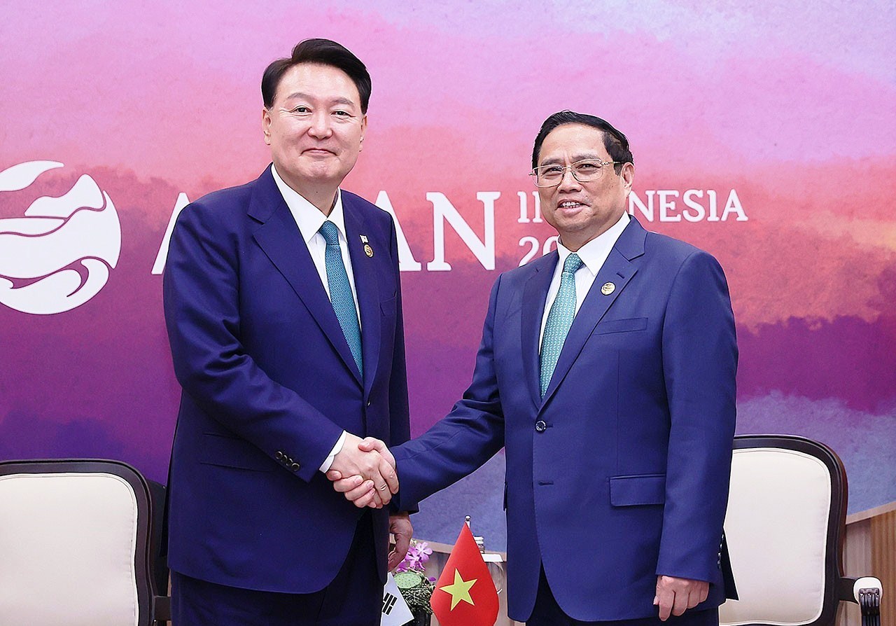 Thủ tướng Phạm Minh Chính hội kiến Tổng thống Hàn Quốc Yoon Suk Yeol