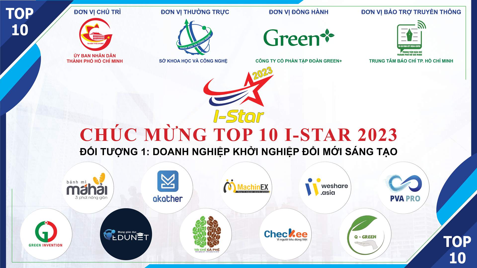 Giải thưởng I-Star 2023 39 hồ sơ được bình chọn nhiều nhất