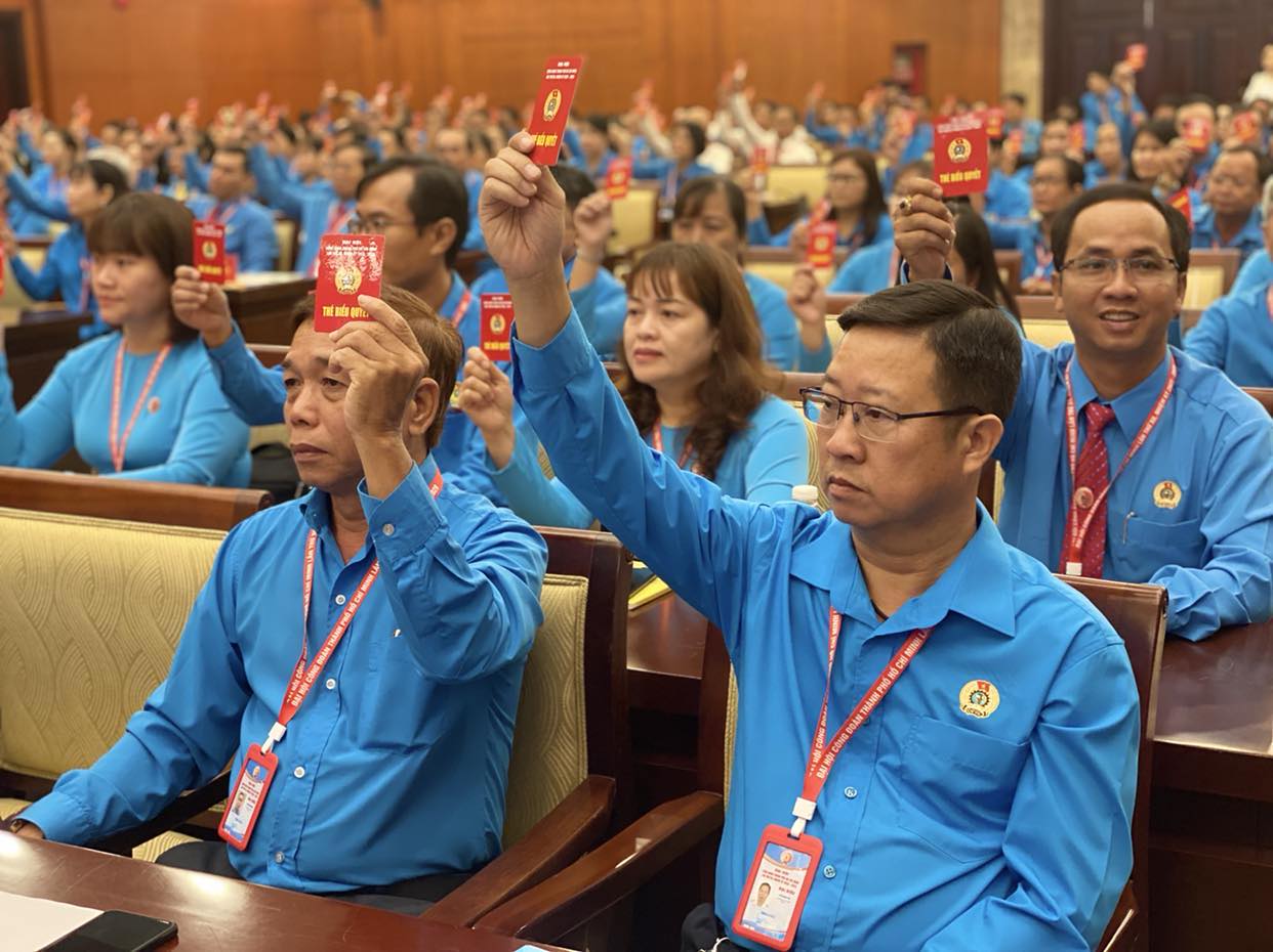 549 đại biểu dự phiên làm việc thứ Nhất Đại hội XII Công đoàn TP Hồ Chí Minh