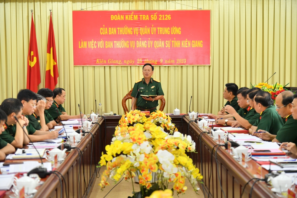 Đảng ủy Quân sự tỉnh Kiên Giang tiếp tục thực hiện nghiêm túc các nguyên tắc lãnh đạo trong Đảng