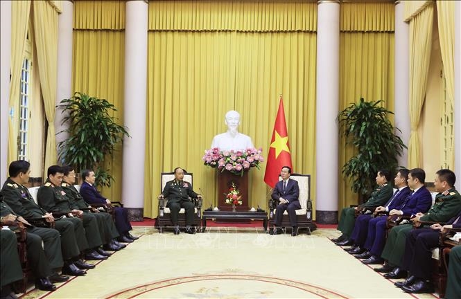 Chủ tịch nước Võ Văn Thưởng tiếp Thứ trưởng Bộ Quốc phòng Lào