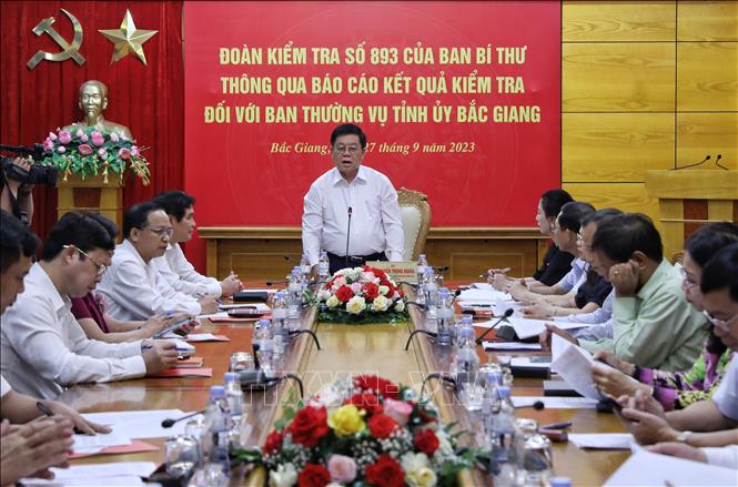 Thông qua báo cáo kết quả kiểm tra đối với Ban Thường vụ Tỉnh ủy Bắc Giang