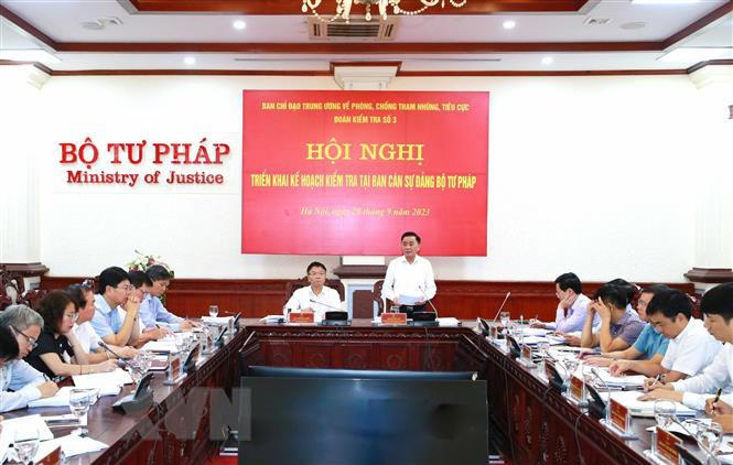 Triển khai Kế hoạch kiểm tra Ban cán sự đảng Bộ Tư pháp