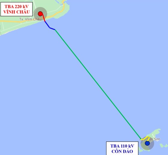 Thống nhất phương án kéo lưới điện từ Sóc Trăng ra huyện Côn Đảo, tỉnh Bà Rịa - Vũng Tàu