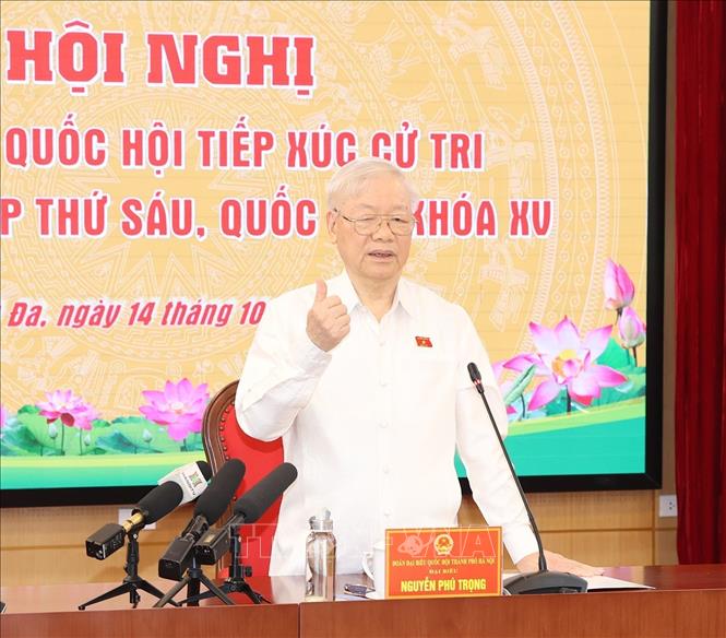 Tổng Bí thư Nguyễn Phú Trọng tiếp xúc cử tri Hà Nội
