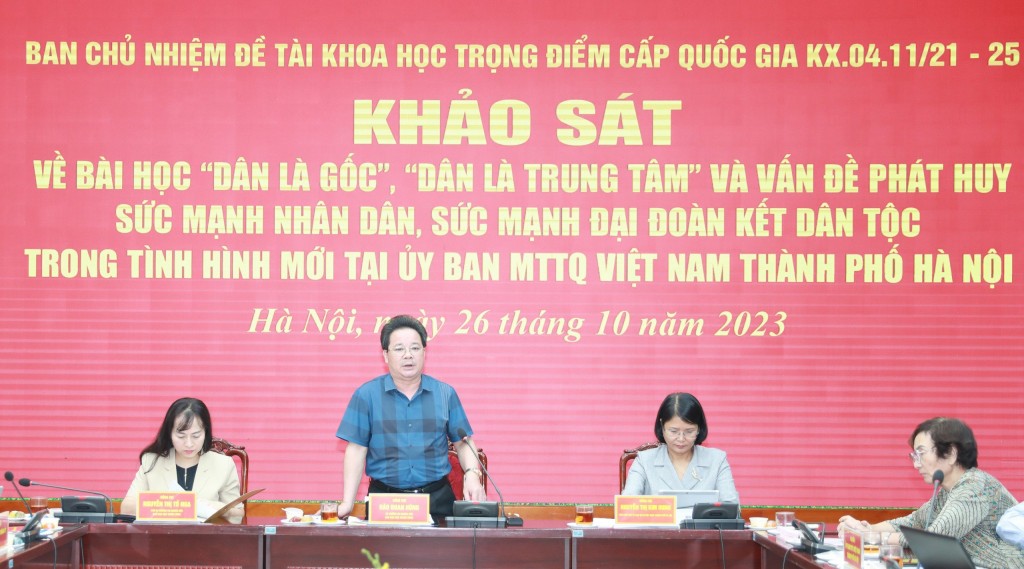 Lấy dân là gốc , là trung tâm trong triển khai hoạt động Mặt trận