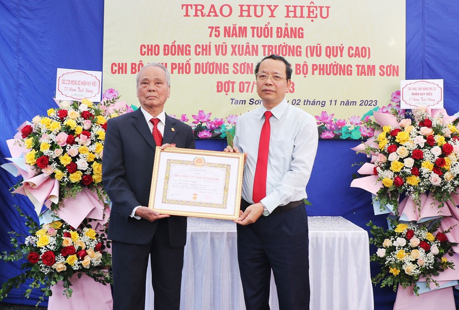 Bắc Ninh Trao Huy hiệu Đảng tặng 665 đảng viên