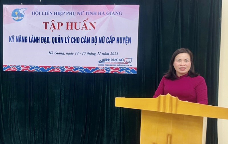 Hà Giang Trang bị kỹ năng lãnh đạo, quản lý cho 52 cán bộ nữ cấp huyện, xã