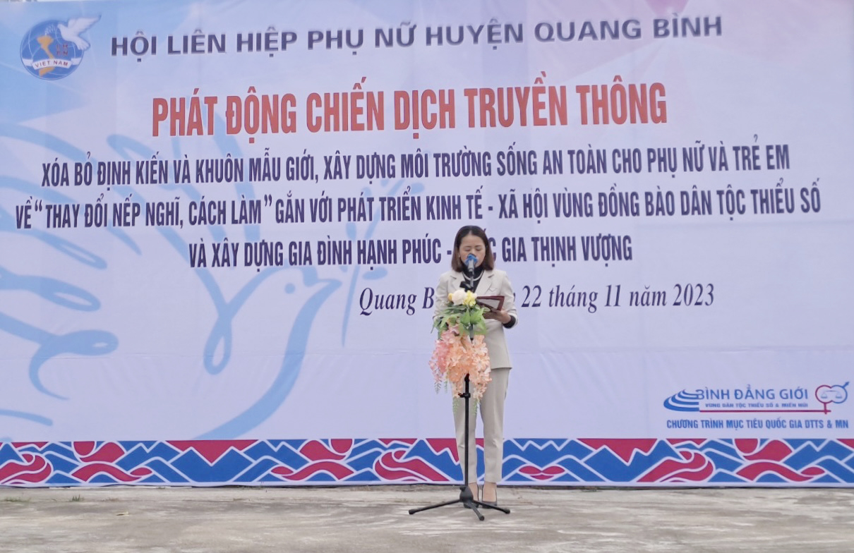“Bình đẳng giới là chìa khóa chấm dứt bạo lực đối với phụ nữ và trẻ em”