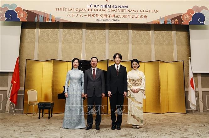 Chủ tịch nước Võ Văn Thưởng dự Lễ kỷ niệm 50 năm thiết lập quan hệ ngoại giao Việt Nam - Nhật Bản