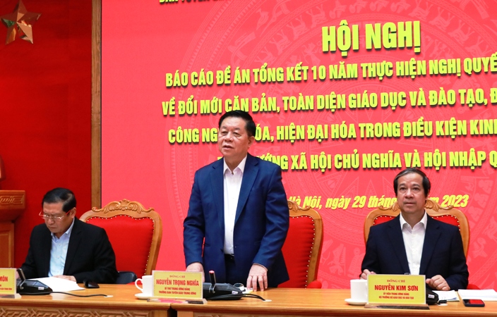 Hoàn thiện chất lượng Đề án tổng kết 10 năm thực hiện Nghị quyết số 29-NQ TW