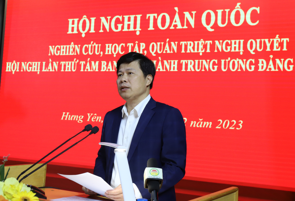 Hưng Yên Xây dựng chương trình, kế hoạch triển khai Nghị quyết Trung ương 8 khóa XIII
