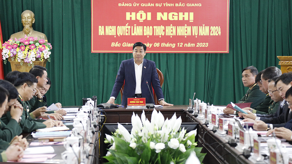 Đảng ủy Quân sự tỉnh Bắc Giang ra Nghị quyết lãnh đạo thực hiện nhiệm vụ năm 2024