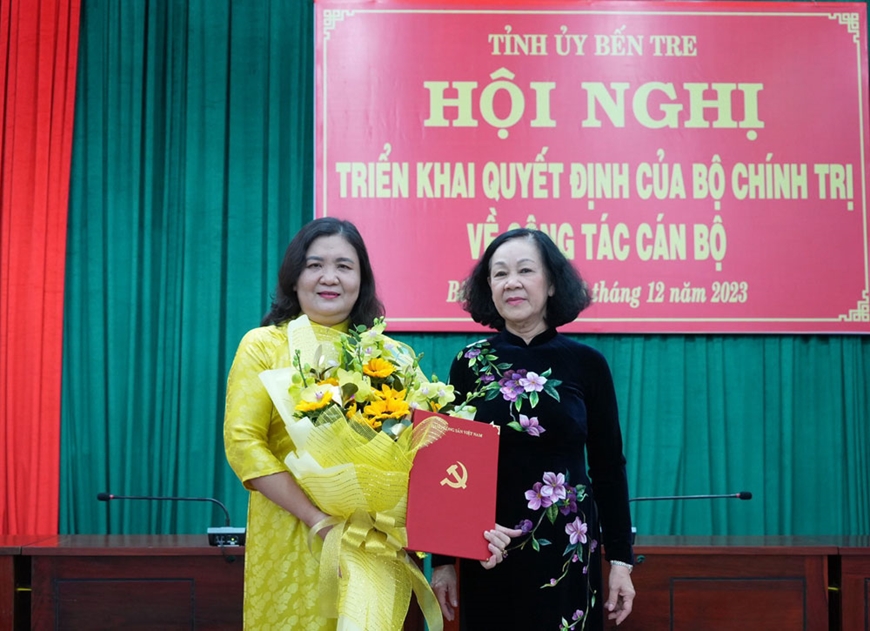 Đồng chí Hồ Thị Hoàng Yến được giao quyền Bí thư Tỉnh ủy Bến Tre
