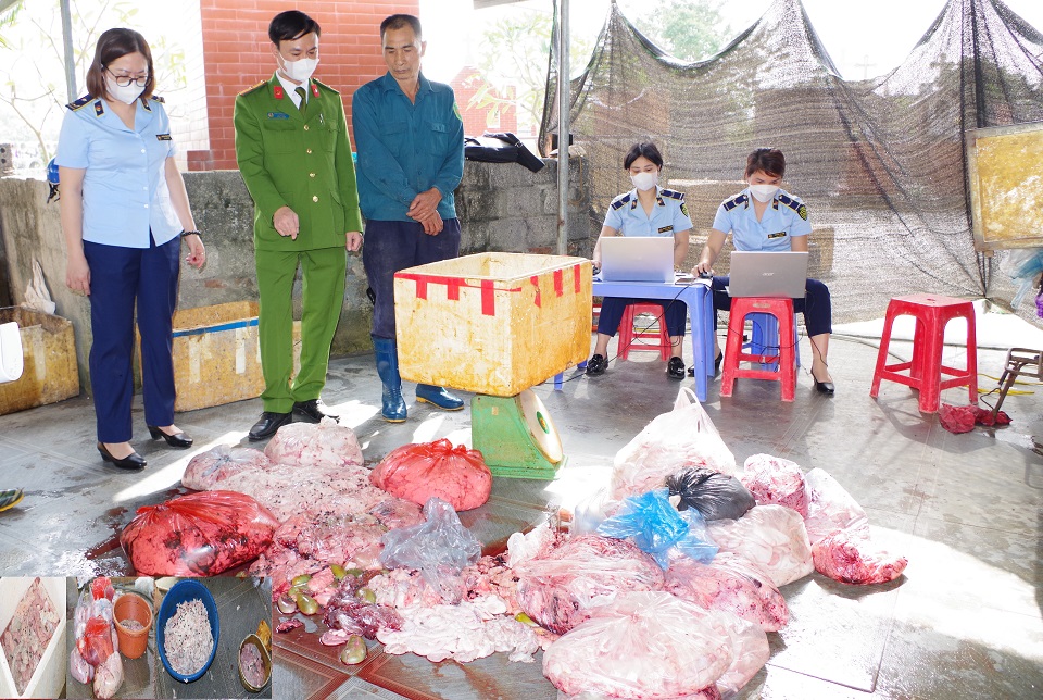 Phát hiện, thu giữ kịp thời hơn 1 tấn thực phẩm “bẩn” 

​