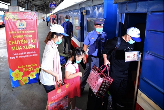 2 000 công đoàn viên được miễn phí vé tàu Tết 2024