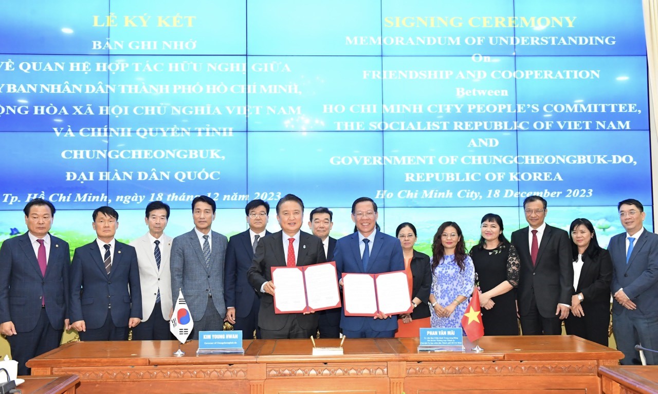 Mở rộng hợp tác giữa TP Hồ Chí Minh và tỉnh Chungcheongbuk Hàn Quốc