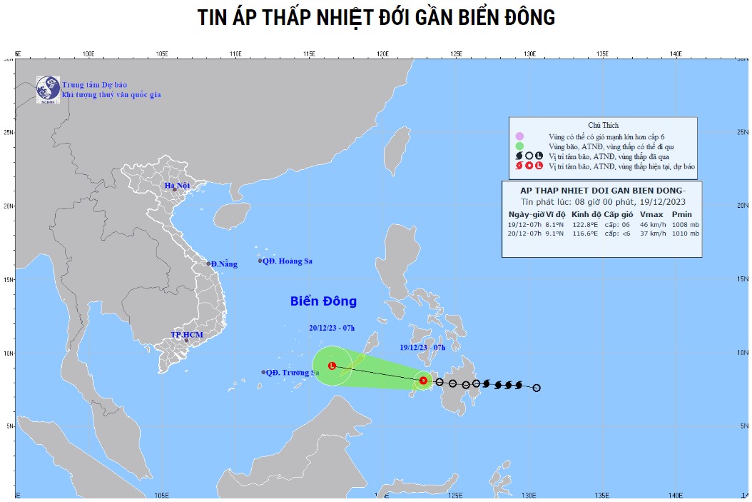 Áp thấp nhiệt đới gần Biển Đông