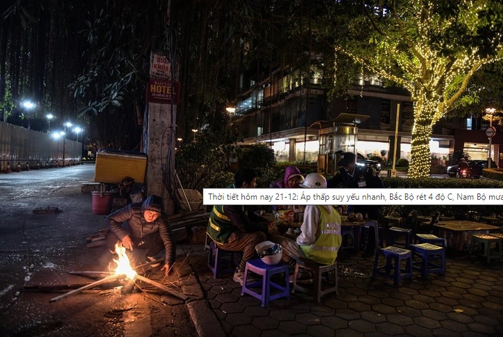 Dự báo thời tiết trên đất liền ngày và đêm 21 12 2023