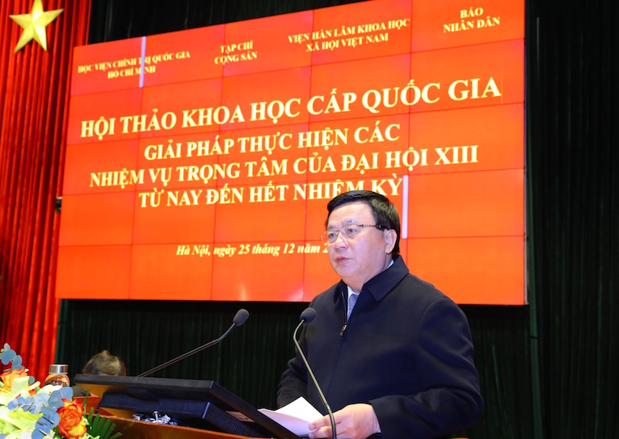 “Giải pháp thực hiện các nhiệm vụ trọng tâm của Đại hội XIII từ nay đến hết nhiệm kỳ”