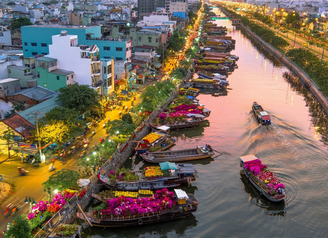 TP Hồ Chí Minh Chợ hoa xuân “Trên bến dưới thuyền” 2024 diễn ra từ ngày 25 1