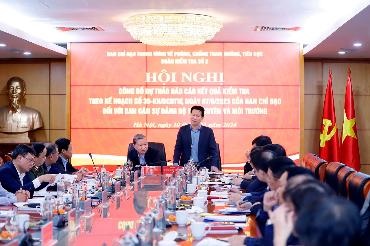 Công bố Dự thảo Báo cáo kết quả kiểm tra việc thực hiện Kế hoạch số 35 tại Ban Cán sự Đảng Bộ TN MT