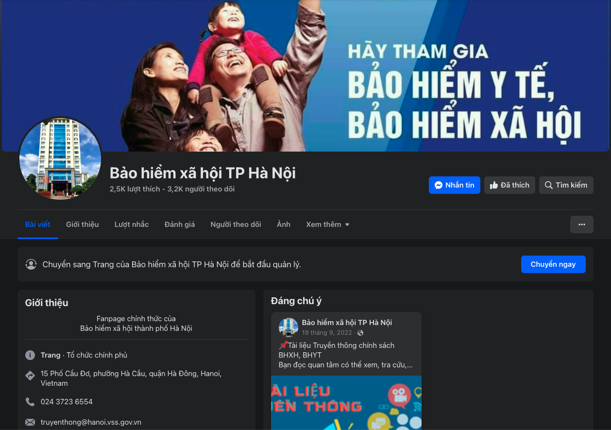 BHXH TP Hà Nội tích cực truyền thông trên các mạng xã hội