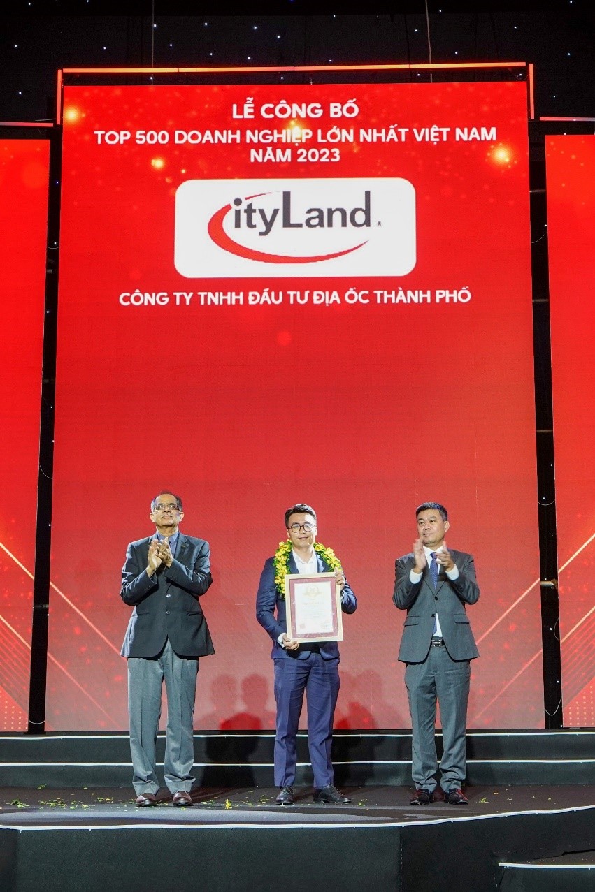 CityLand được vinh danh Top 500 doanh nghiệp lớn nhất Việt Nam năm 2023