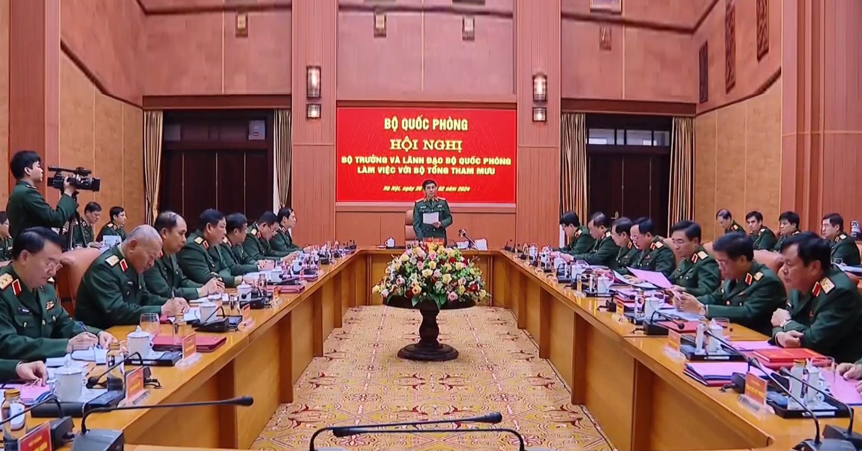 Đại tướng Phan Văn Giang làm việc với Bộ Tổng Tham mưu