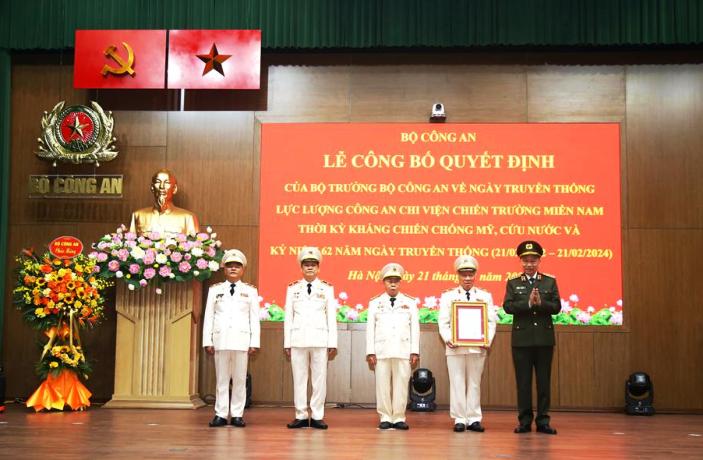 Ngày 21 02 là Ngày truyền thống lực lượng Công an chi viện chiến trường miền Nam