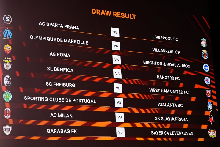 Kết quả bốc thăm chia bảng Vòng 1 8 Europa League