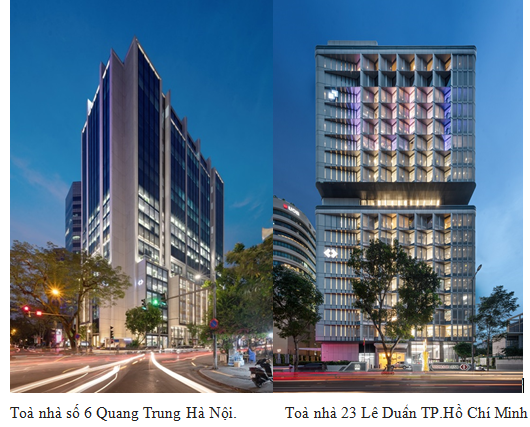 Hai tòa nhà Hội Sở Techcombank được trao chứng nhận quốc tế Leed Vàng về công trình xanh