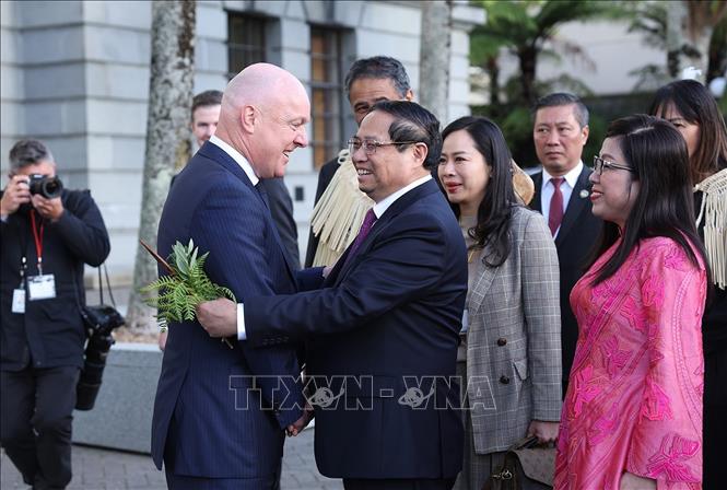 Thủ tướng New Zealand chủ trì lễ đón Thủ tướng Phạm Minh Chính