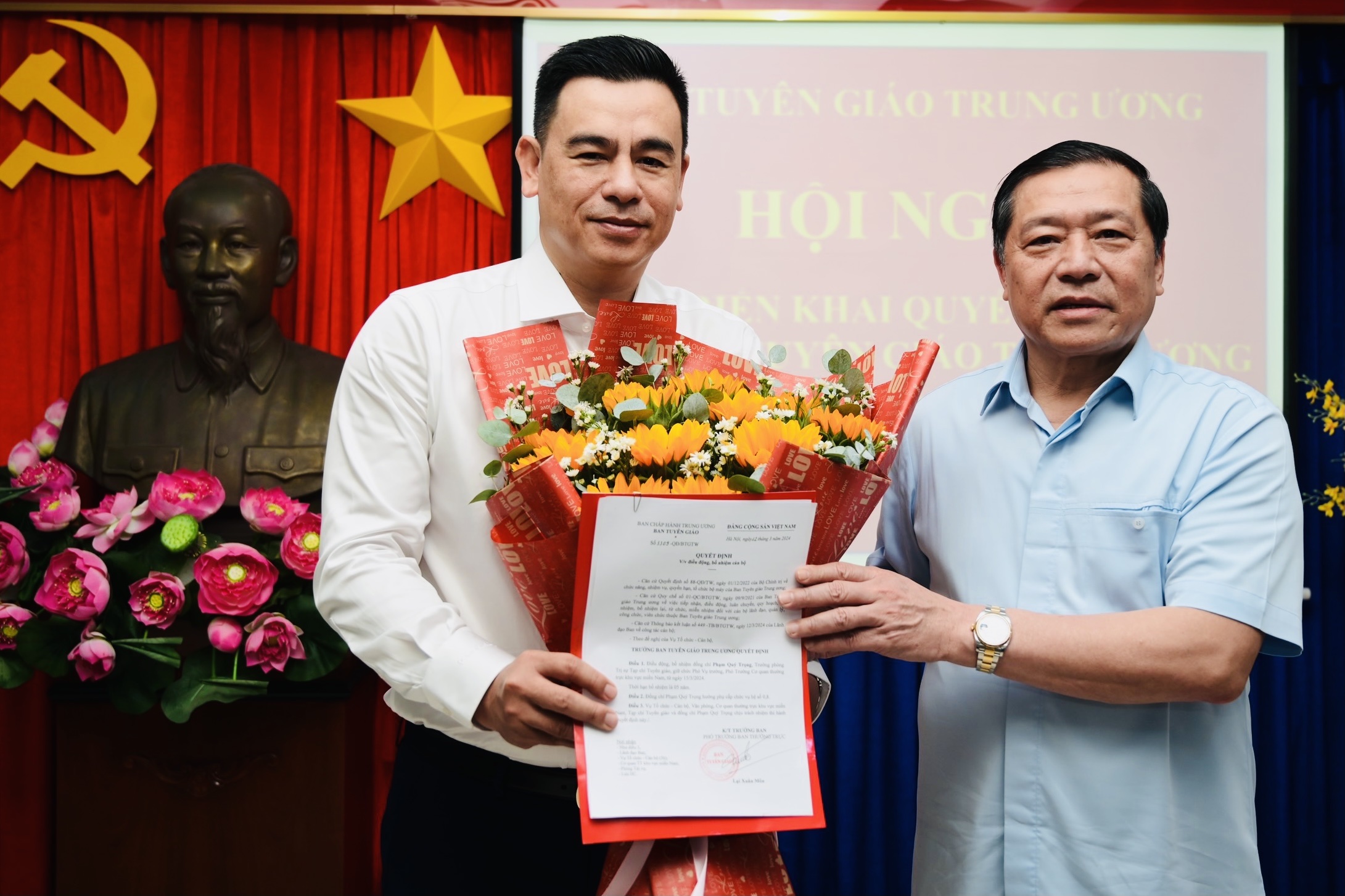 Ban Tuyên giáo Trung ương công bố quyết định về công tác cán bộ
