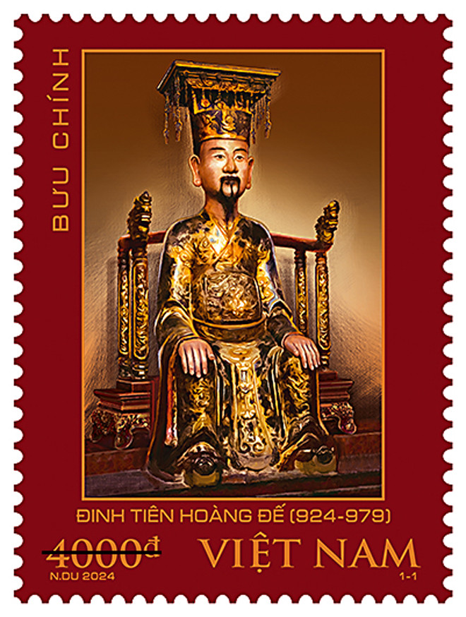 Phát hành bộ tem “Kỷ niệm 1 100 năm sinh Đinh Tiên Hoàng đế 924-979 ”