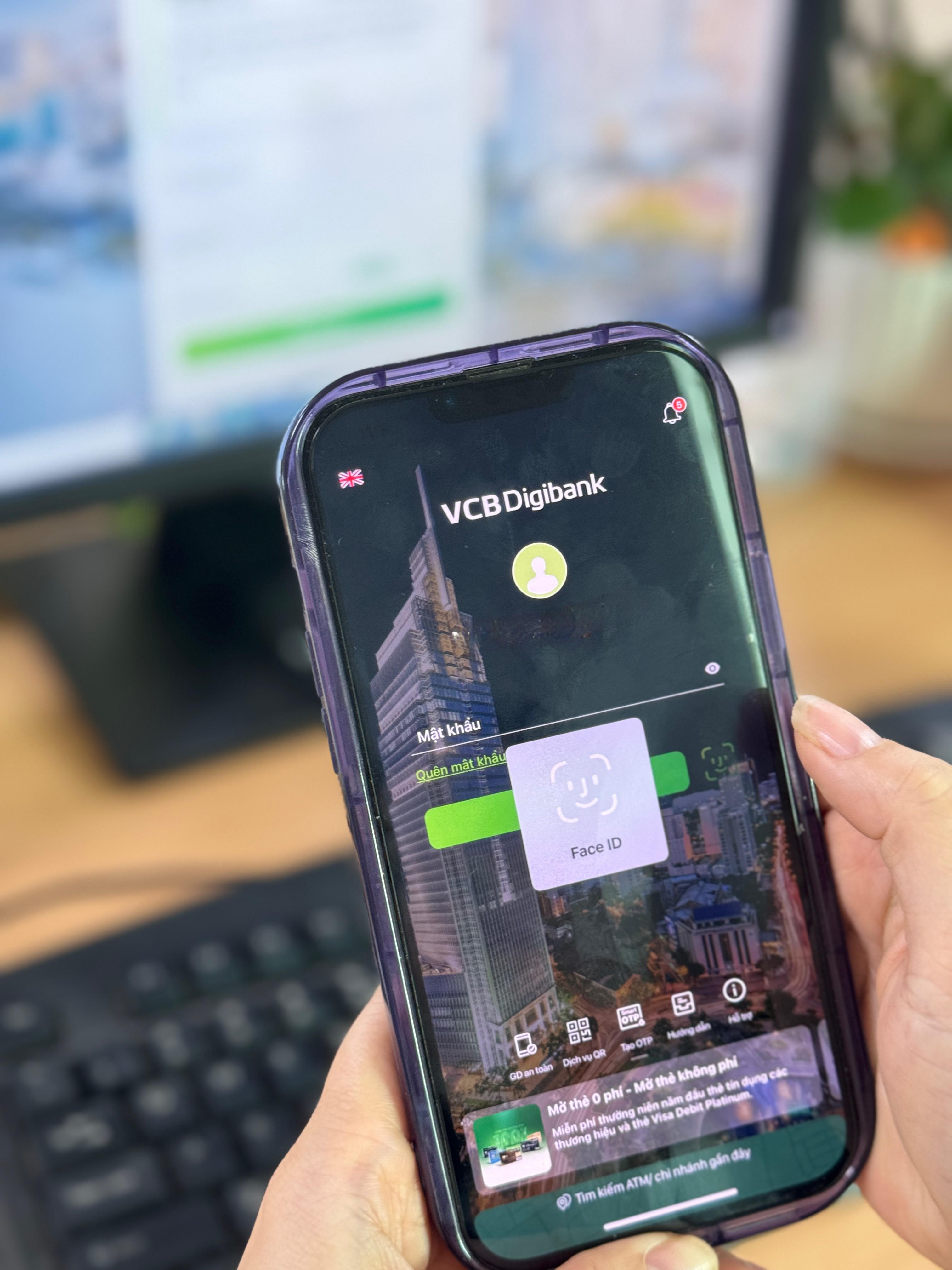 Từ ngày 1 7, chuyển khoản trên 10 triệu phải xác thực sinh trắc học