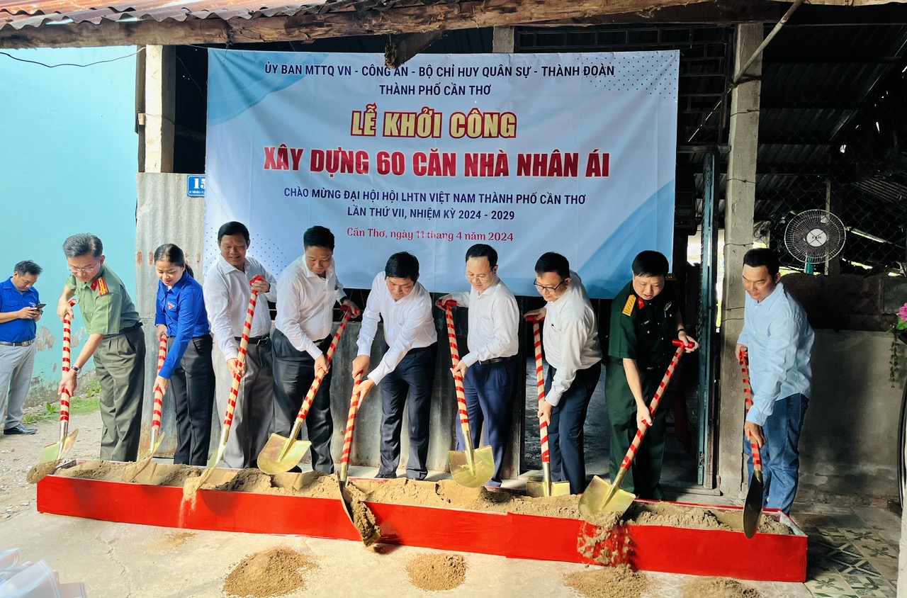 Khởi công xây dựng 60 nhà nhân ái cho đồng bào tôn giáo ở Cần Thơ