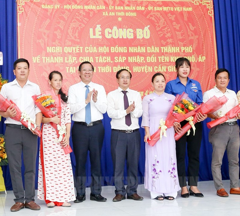 Công bố thành lập khu phố, ấp tại huyện Cần Giờ