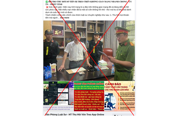 Cảnh báo thủ đoạn mạo danh Bộ Công an, công ty Luật hỗ trợ lấy lại tiền bị lừa, bị treo