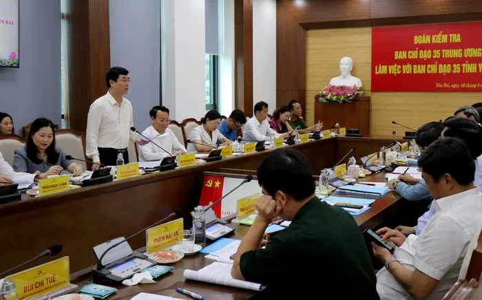 Đoàn công tác Ban Chỉ đạo 35 Trung ương làm việc tại Yên Bái