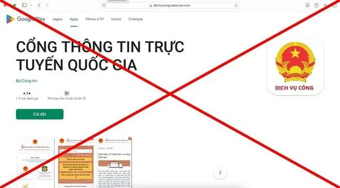 Cảnh báo website giả mạo của Bộ Thông tin và Truyền thông