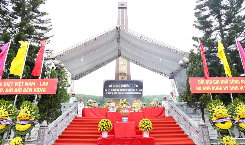 Hà Tĩnh tổ chức truy điệu, an táng hài cốt liệt sỹ hy sinh tại Lào