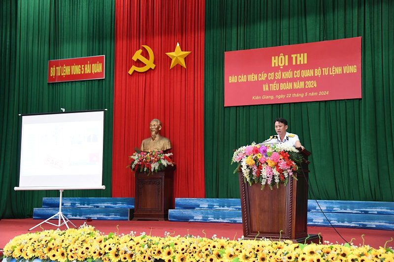 Vùng 5 Hải quân tổ chức Hội thi báo cáo viên cấp cơ sở